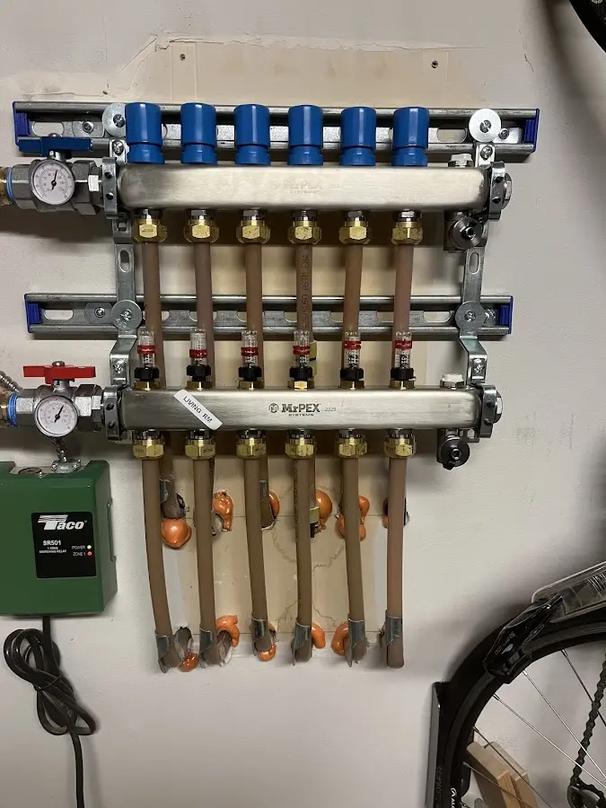 Plumber performing Leak Detection at a residential property in Rumford